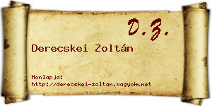 Derecskei Zoltán névjegykártya