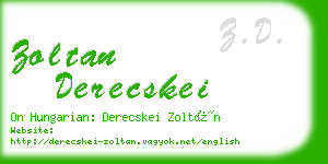 zoltan derecskei business card